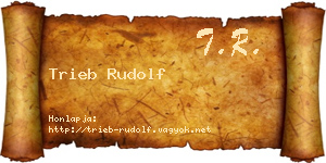 Trieb Rudolf névjegykártya